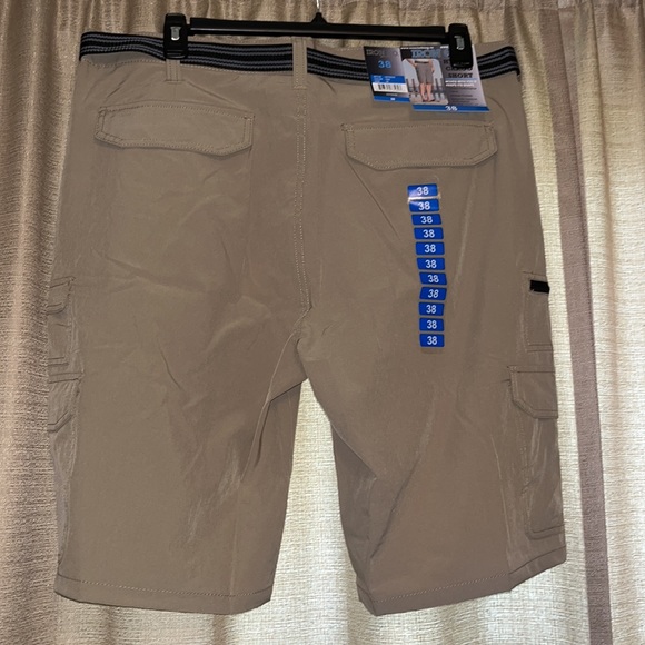 Iron Co. Hybrid Cargo Short with Luggage Belt Tan Color Mens 38 - Picture 2 of 14